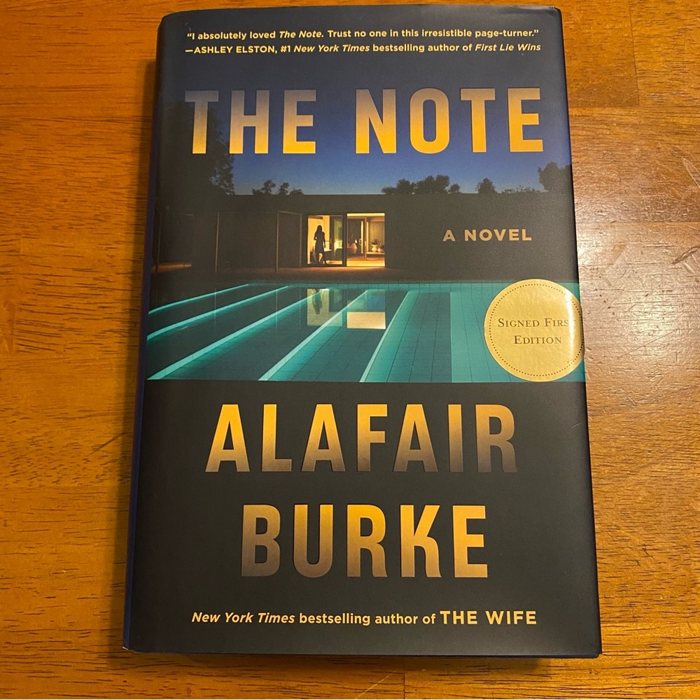 The Note Hardcover Book by Alafair Burke SIGNED First Edition Thriller